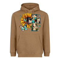 Toasted Coconut cross with sunflower Heavyweight Hoodie - JahusDesignShop