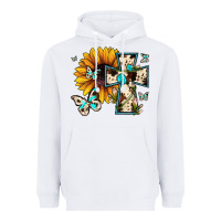 White cross with sunflower Heavyweight Hoodie - JahusDesignShop
