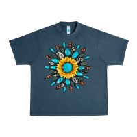 Midnight Navy gemstone sunflower Urban Heavy Tee - Artiststas