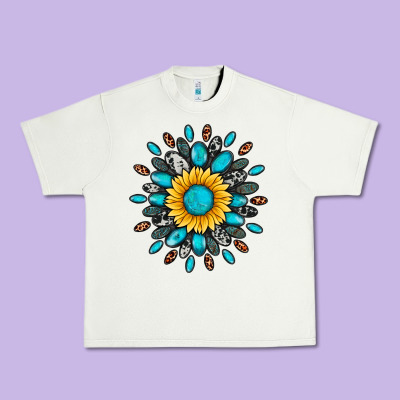 Gemstone Sunflower Urban Heavy Tee Designed By Artiststas