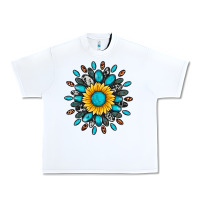 White gemstone sunflower Urban Heavy Tee - Artiststas