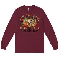 Burgundy it's the most wonderful time of the year Long Sleeve Tee - RanaPortraitStore