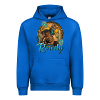Cobalt western rowdy Urban Hoodie - NancyCooperArtShop