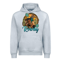 Heather Grey western rowdy Urban Hoodie - NancyCooperArtShop