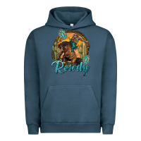 Pigment Midnight Navy western rowdy Urban Hoodie - NancyCooperArtShop