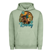 Pigment Oil Green western rowdy Urban Hoodie - NancyCooperArtShop