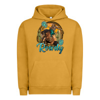 Pigment Peanut Butter western rowdy Urban Hoodie - NancyCooperArtShop