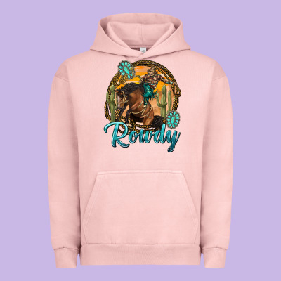Western Rowdy Urban Hoodie Designed By Nancycooperartshop