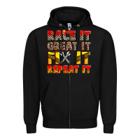 Black race it great it fix it repeat it Zipper Hoodie - Zillion Design Studio