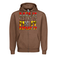 Chestnut race it great it fix it repeat it Zipper Hoodie - Zillion Design Studio