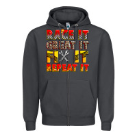 Smoke race it great it fix it repeat it Zipper Hoodie - Zillion Design Studio