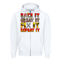 White race it great it fix it repeat it Zipper Hoodie - Zillion Design Studio