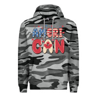 Slate Camo American Premium Hoodie - MaliasSmallBusiness