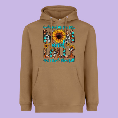 God Gifted Me Two Titles Mom And Lolli  And I Rock Heavyweight Hoodie Designed By Jahusdesignshop