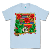 Dusty Blue new mexico map Classic Tee - Zillion Design Studio