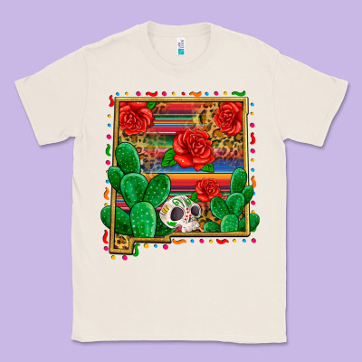 New Mexico Map Classic Tee Designed By Zillion Design Studio