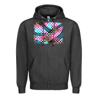 Charcoal Heather race background Zipper Hoodie - Zillion Design Studio