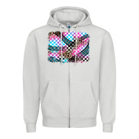 Dove Grey race background Zipper Hoodie - Zillion Design Studio