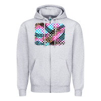 Heather Grey race background Zipper Hoodie - Zillion Design Studio
