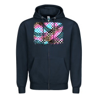 Navy race background Zipper Hoodie - Zillion Design Studio