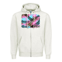 Oatmeal Heather race background Zipper Hoodie - Zillion Design Studio