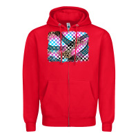 Red race background Zipper Hoodie - Zillion Design Studio