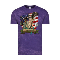 Cloud Purple army veteran  pray Vintage Tee - BarkalooDesign