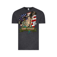 Vintage Black army veteran  pray Vintage Tee - BarkalooDesign