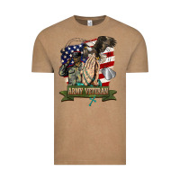 Vintage Coffee army veteran  pray Vintage Tee - BarkalooDesign