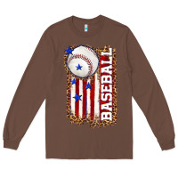Chestnut baseball american flag Long Sleeve Tee - texasbilliewilder