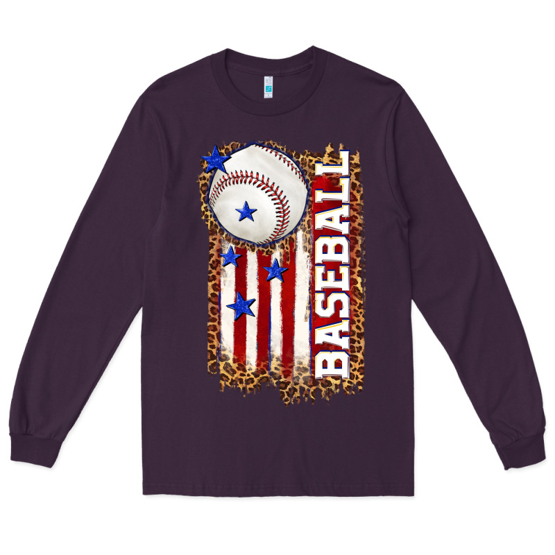 Baseball American Flag Long Sleeve Tee by texasbilliewilder | Teevron