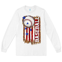 White baseball american flag Long Sleeve Tee - texasbilliewilder