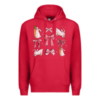 Cardinal pink ribbons with rabbits Premium Hoodie - MaliasSmallBusiness