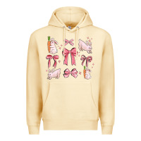 Pina Colada pink ribbons with rabbits Premium Hoodie - MaliasSmallBusiness