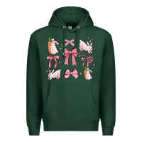 Sports Green pink ribbons with rabbits Premium Hoodie - MaliasSmallBusiness