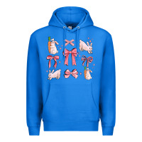 True Royal pink ribbons with rabbits Premium Hoodie - MaliasSmallBusiness