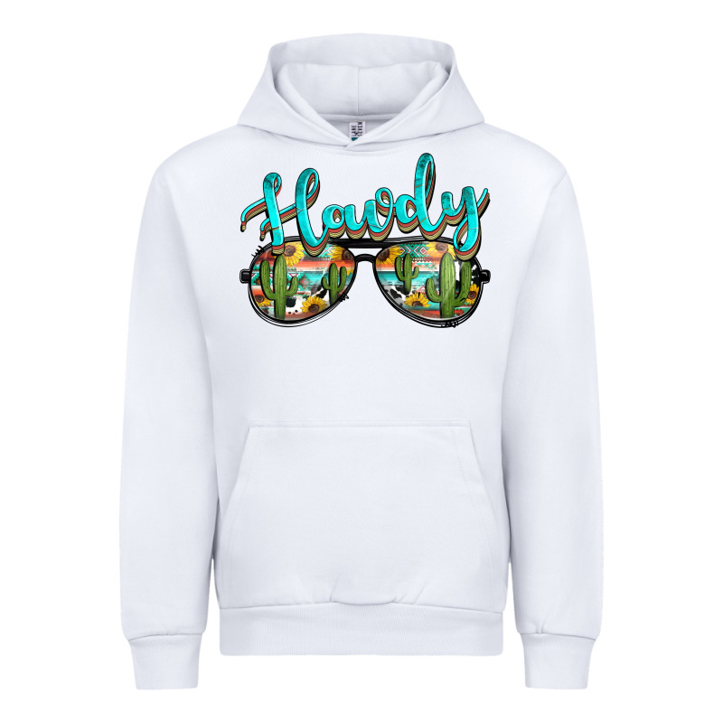 Western Howdy Police Sunglasses Urban Hoodie by NancyCooperArtShop | Teevron