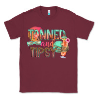 Burgundy tanned and tipsy Classic Tee - texasbilliewilder