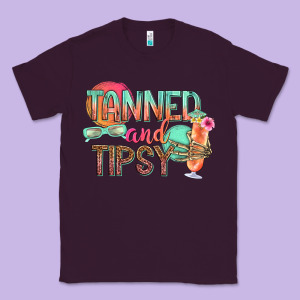 Tanned And Tipsy Classic Tee Designed By Texasbilliewilder
