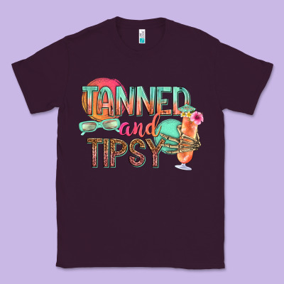 Tanned And Tipsy Classic Tee Designed By Texasbilliewilder