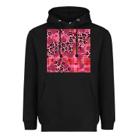 Black valentines day roses leopard seamless pattern Heavyweight Hoodie - JahusDesignShop