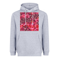 Heather Grey valentines day roses leopard seamless pattern Heavyweight Hoodie - JahusDesignShop