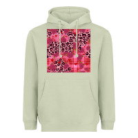 Matcha valentines day roses leopard seamless pattern Heavyweight Hoodie - JahusDesignShop