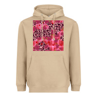 Mushroom valentines day roses leopard seamless pattern Heavyweight Hoodie - JahusDesignShop