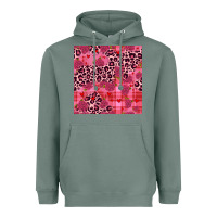 Sage valentines day roses leopard seamless pattern Heavyweight Hoodie - JahusDesignShop