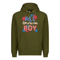 Army Green all american boy Premium Hoodie - MaliasSmallBusiness