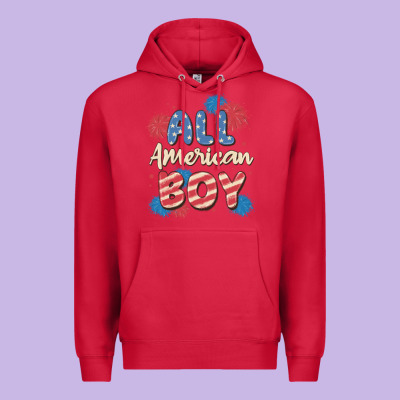 All American Boy Premium Hoodie Designed By Maliassmallbusiness