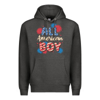 Charcoal Heather all american boy Premium Hoodie - MaliasSmallBusiness