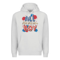 Dove Grey all american boy Premium Hoodie - MaliasSmallBusiness
