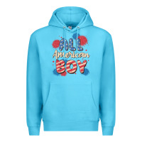Ocean Blue all american boy Premium Hoodie - MaliasSmallBusiness